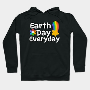 Teacher Earth day 2024 Everyday gift april 22 Rainbow Hoodie